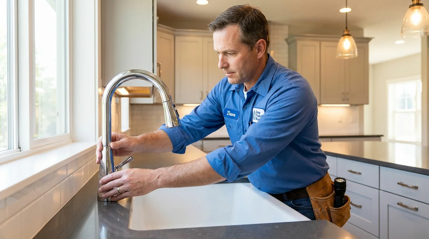 Kitchen faucet installation by Johns Plumbing LLC in Hiawassee