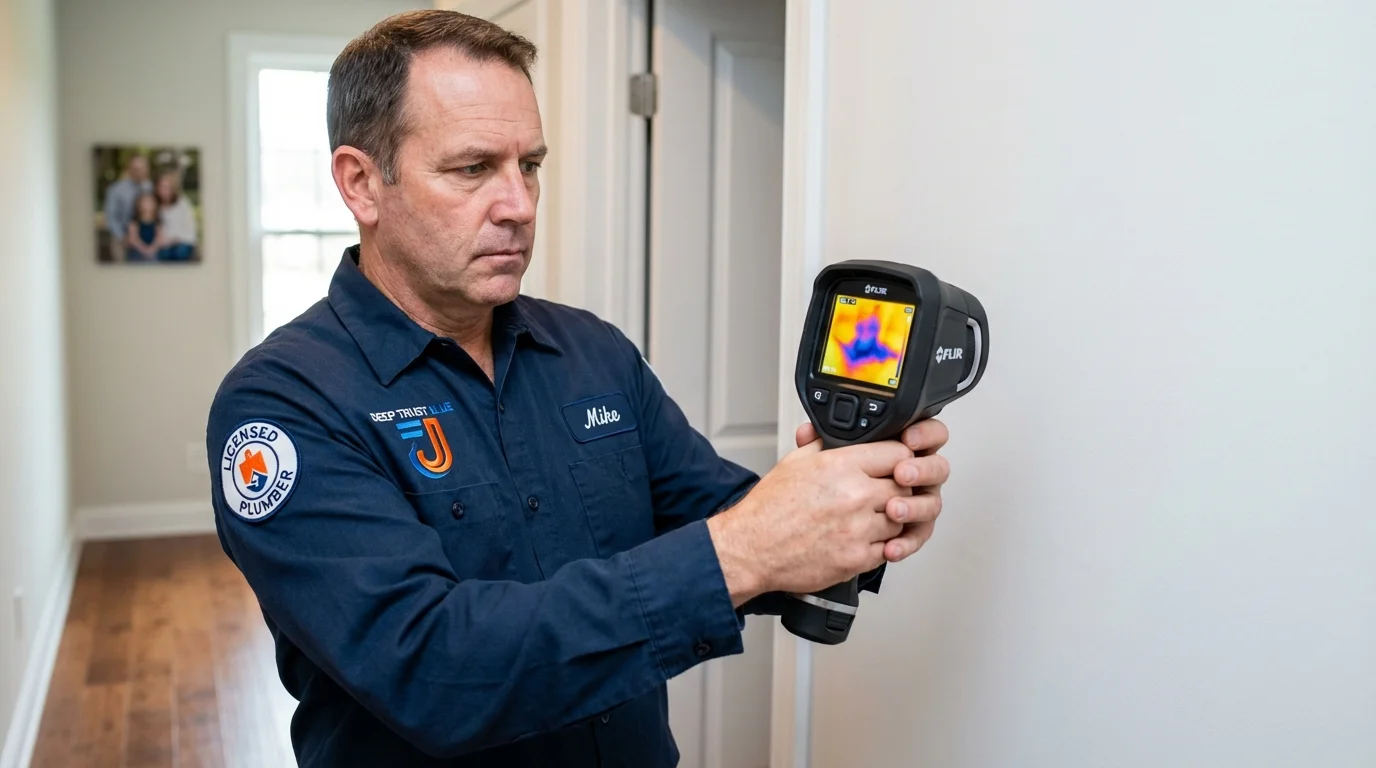Thermal imaging leak detection by Johns Plumbing LLC in Hiawassee